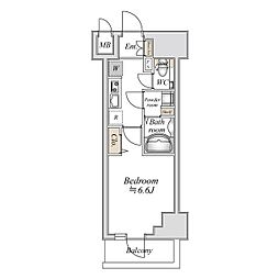 小田急伊勢原駅前マンション 1Kの間取図画像