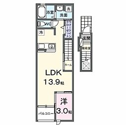 グリーン フィールド 1LDKの間取図画像