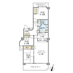 ベルメゾン茅ヶ崎 3LDKの間取図画像
