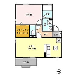 コンフォール1 1LDKの間取図画像