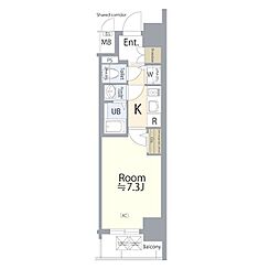 エスリード上前津テルツェ 1Kの間取図画像