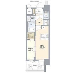 エスリード ザ・レガリア新栄ALTAIER 1LDKの間取図画像