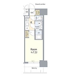 名古屋市西区新道1丁目マンション 1Kの間取図画像