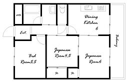 マンション大門 3DKの間取図画像