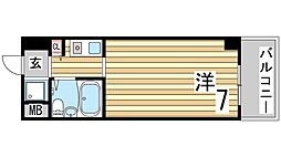 トレビアンコート 1Kの間取図画像