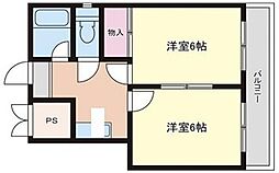 メゾン吹田泉町 2Kの間取図画像