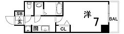 ファーストフィオーレ尼崎グランウエスト 1Kの間取図画像