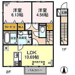 平松ハイツ　弐番館 2階