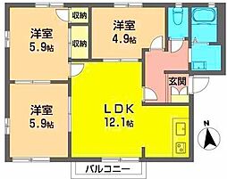 プランシェバラキB 1階/101