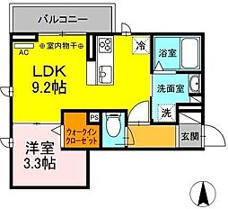 サンイースト 1LDKの間取図画像
