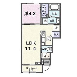 間取図画像 1LDK