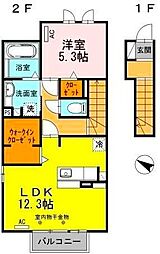 サンフェリーチェ 1LDKの間取図画像