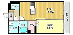 ガーデンコート 1LDKの間取図画像