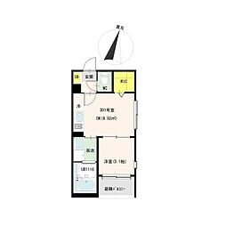 (仮称)西又兵ヱ町二丁目 1DKの間取図画像