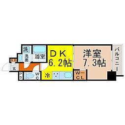 マイコスモス 1DKの間取図画像
