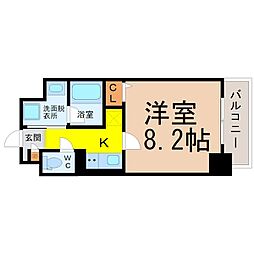 パークハイム日比野 1Kの間取図画像