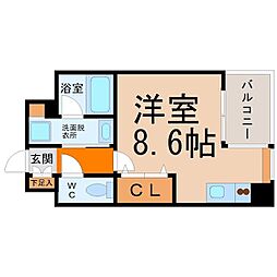 CITYSPIRENagoya-Osu 1Kの間取図画像
