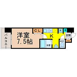 グランカーサ千代田 1Kの間取図画像