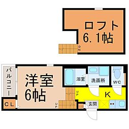 コーポ和 1SKの間取図画像