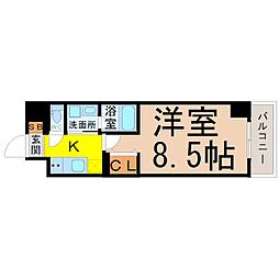 RICHED'OR名駅南 1Kの間取図画像