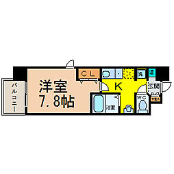 グランカーサ千代田 1Kの間取図画像