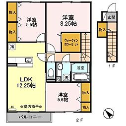 グラン・シャリオC 3LDKの間取図画像