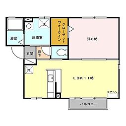 ドミールノア 1LDKの間取図画像