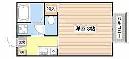 カーサ・オーチャード 1Kの間取図画像