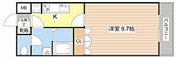 グランディール 1Kの間取図画像