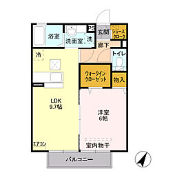 ケンフォード 1LDKの間取図画像