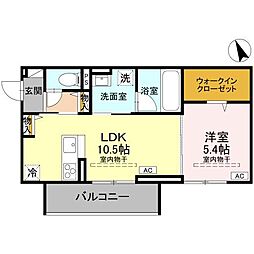 ソヴリンティ 1LDKの間取図画像