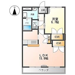 セピアガーデン 1LDKの間取図画像