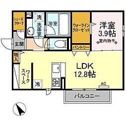 ソッリーゾB 1LDKの間取図画像