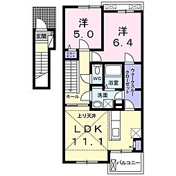 アルタイル3 2LDKの間取図画像