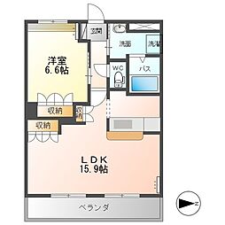 グランピア 1LDKの間取図画像