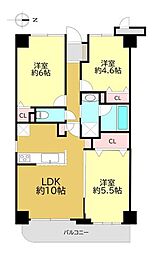 ダイアパレス海老名 3LDKの間取図画像