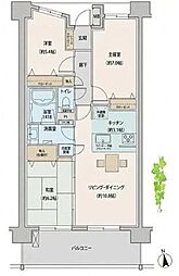 ライフレビュー海老名南マスターステージ 3LDKの間取図画像