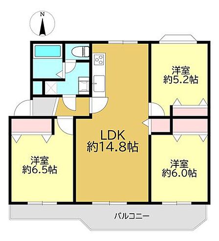 3LDK/73.23m2