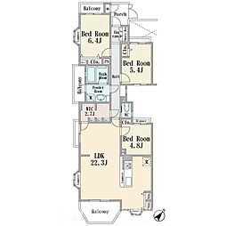 シーアイマンション宮崎台 3LDKの間取図画像
