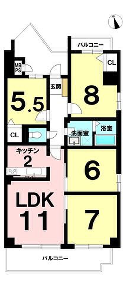 4LDK 間取り