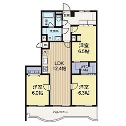 藤和シティコープ相模が丘 3LDKの間取図画像