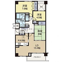 グランドメゾン保土ケ谷ヒルズ 3LDKの間取図画像