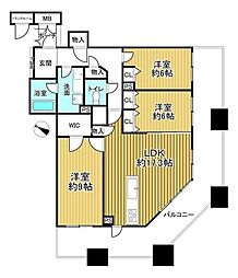 キングスクエアザ・タワーランドレックス 3LDKの間取図画像