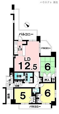 間取り クレール諏訪ノ森マリーニア 5階/-