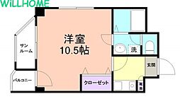 オリエンタルパレス 1Kの間取図画像