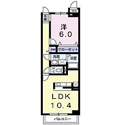 トーラス 1LDKの間取図画像