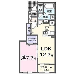 サンファースト 1LDKの間取図画像