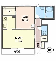 コンフォートA 1LDKの間取図画像