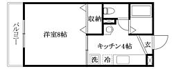 カレンハイツ 1Kの間取図画像