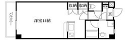 イヒラニハイツ ワンルームの間取図画像
